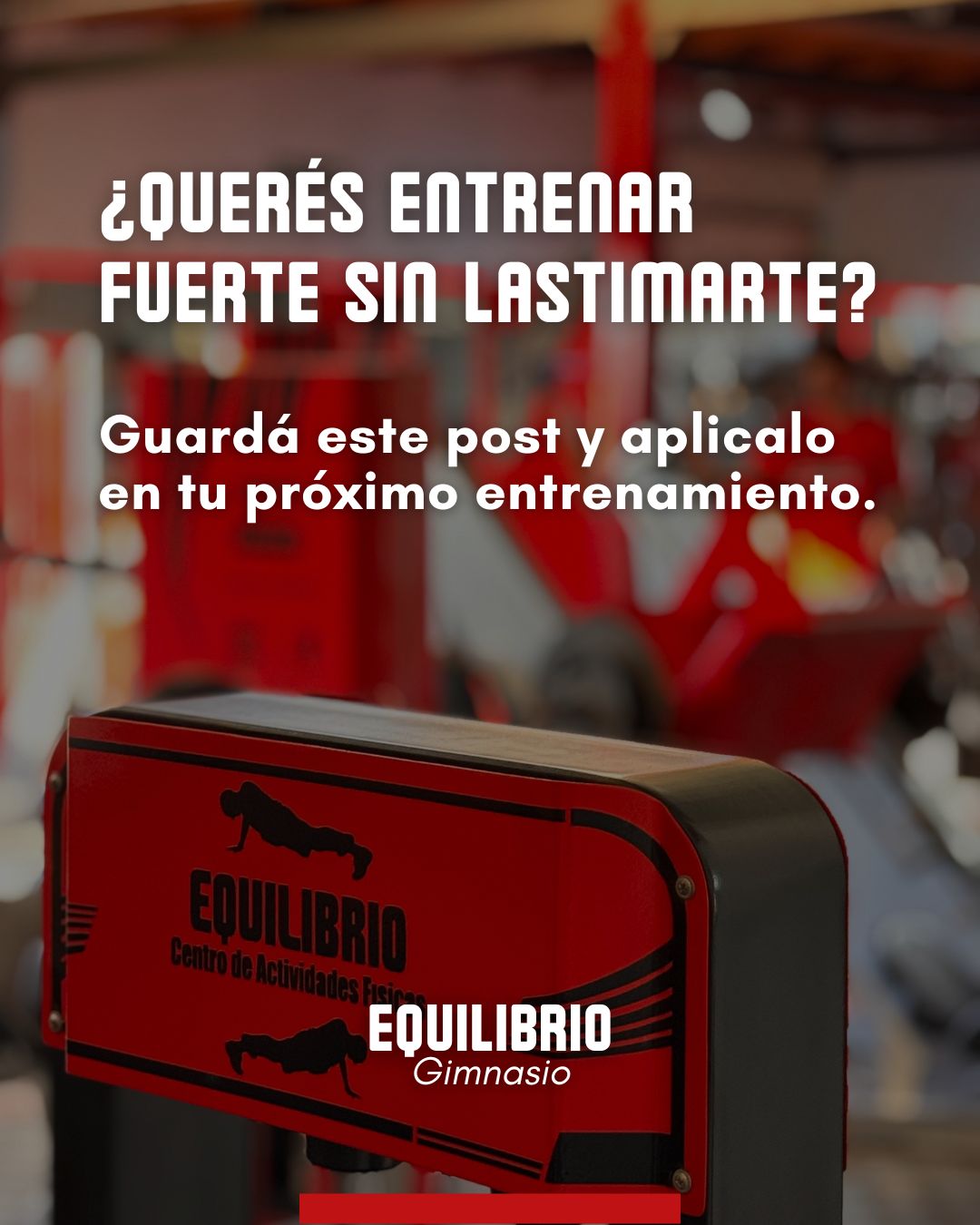 ¿Querés entrenar fuerte sin lastimarte? — CTA