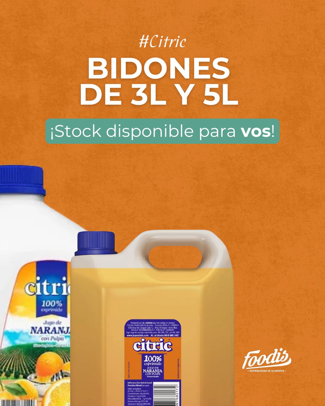 Bidones de 3L y 5L — stock disponible